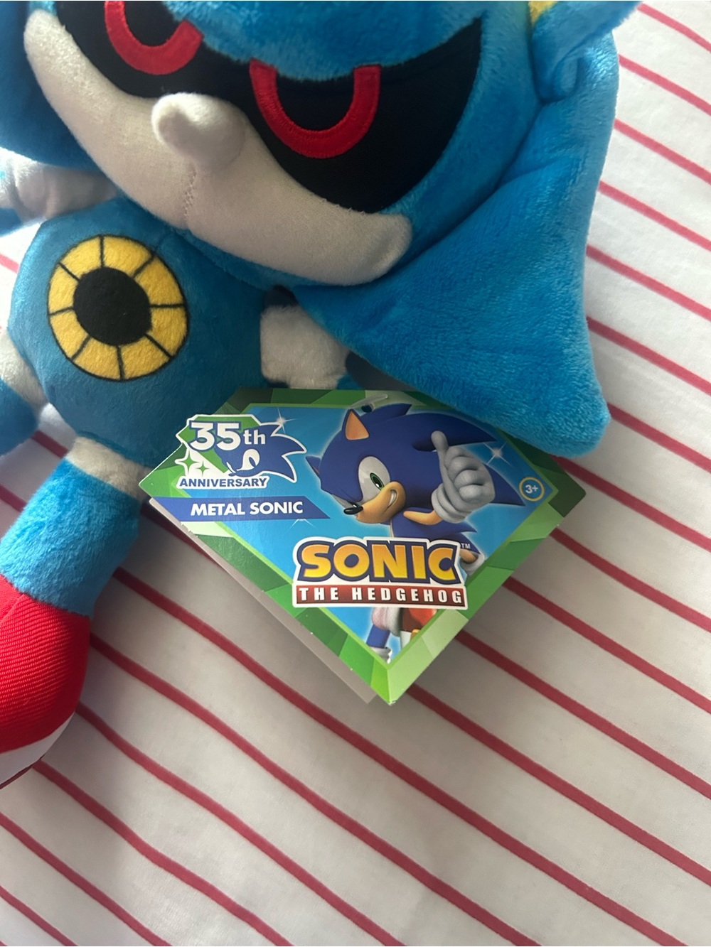 Sonic the Hedgehog Metal Sonic 35th Anniversary 7” Plush Jakks Pacific - Picture 2 of 7